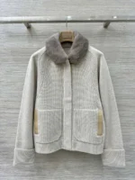 Женский кардиган Loro Piana серого цвета, артикул 347126