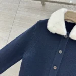 Женский кардиган Loro Piana тёмно-синего цвета, артикул 347127 — фото 5