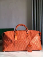 Мужская дорожная сумка Goyard оранжевого цвета, артикул 347134