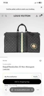 Мужская дорожная сумка Louis Vuitton чёрного цвета, артикул 347140 — фото 6