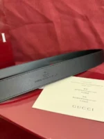 Мужской ремень Gucci чёрного цвета, артикул 347142 — фото 2