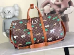 Мужская дорожная сумка Louis Vuitton коричневого цвета, артикул 347146