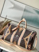 Мужская дорожная сумка Louis Vuitton коричневого цвета, артикул 347147 — фото 8