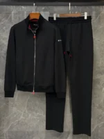 Мужской спортивный костюм Kiton чёрного цвета, артикул 347163