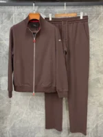 Мужской спортивный костюм Kiton коричневого цвета, артикул 347166