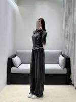 Женский спортивный костюм Chrome Hearts серого цвета, артикул 347204 — фото 8
