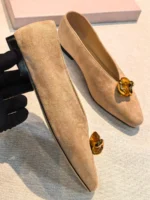 Женские балетки Jimmy Choo бежевого цвета, артикул 347216 — фото 3