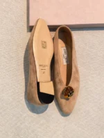 Женские балетки Jimmy Choo бежевого цвета, артикул 347216 — фото 6