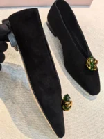 Женские балетки Jimmy Choo чёрного цвета, артикул 347217 — фото 3