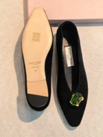 Женские балетки Jimmy Choo чёрного цвета, артикул 347217 — фото 6