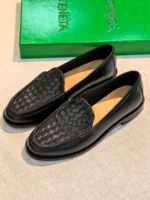 Женские лоферы Bottega Veneta чёрного цвета, артикул 347218