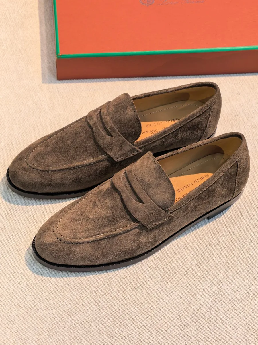 347224_1 Женские лоферы Loro Piana коричневого цвета, артикул 347224