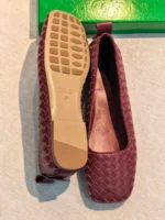 Женские балетки Bottega Veneta бордового цвета, артикул 347239 — фото 5