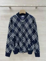 Женский бомбер Burberry тёмно-синего цвета, артикул 347251