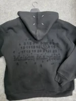 Мужская кофта на молнии Maison Margiela чёрного цвета, артикул 347264 — фото 7