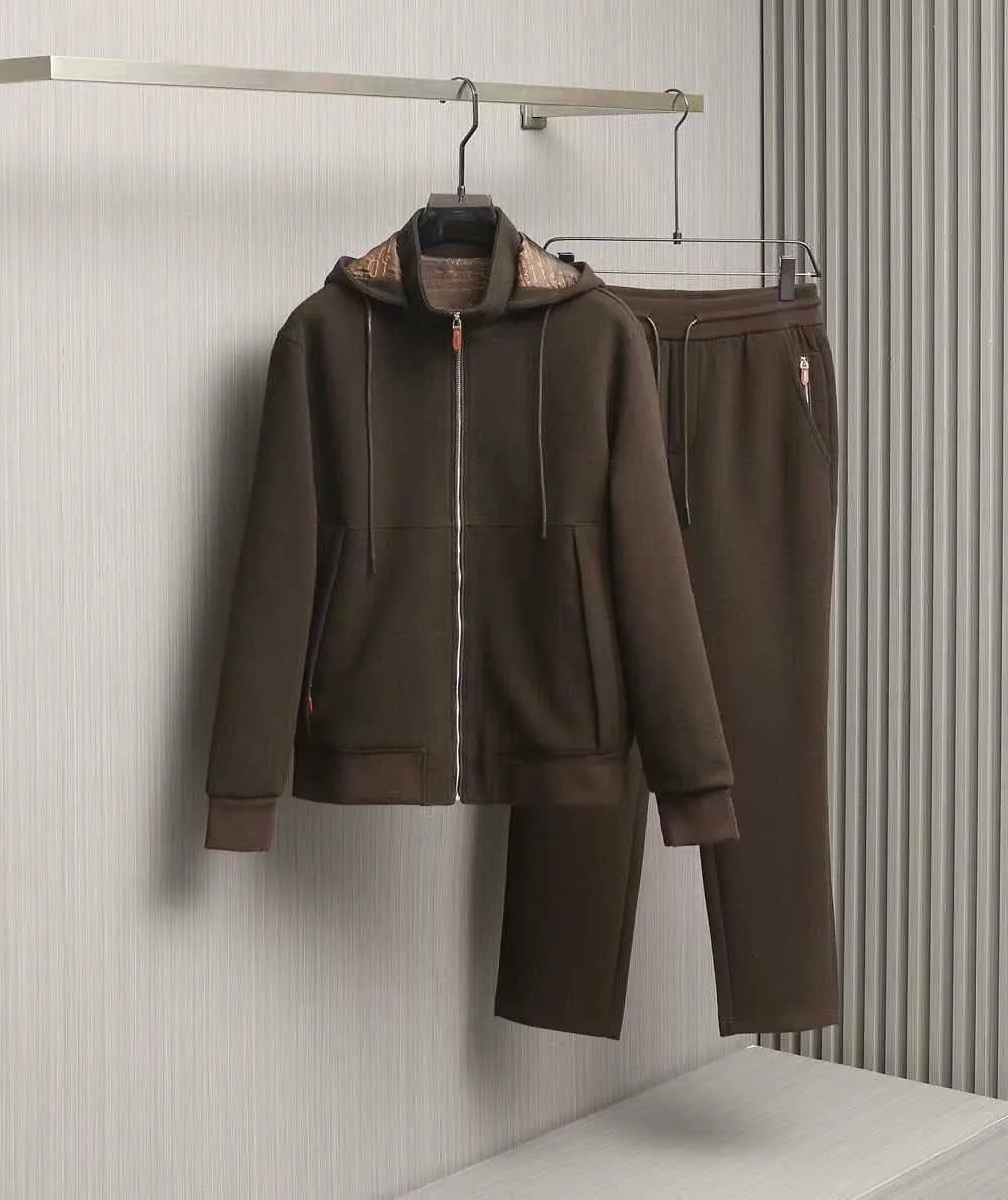 347278_1 Мужской спортивный костюм Berluti коричневого цвета, артикул 347278