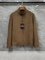Мужская ветровка Zegna коричневого цвета, артикул 347292