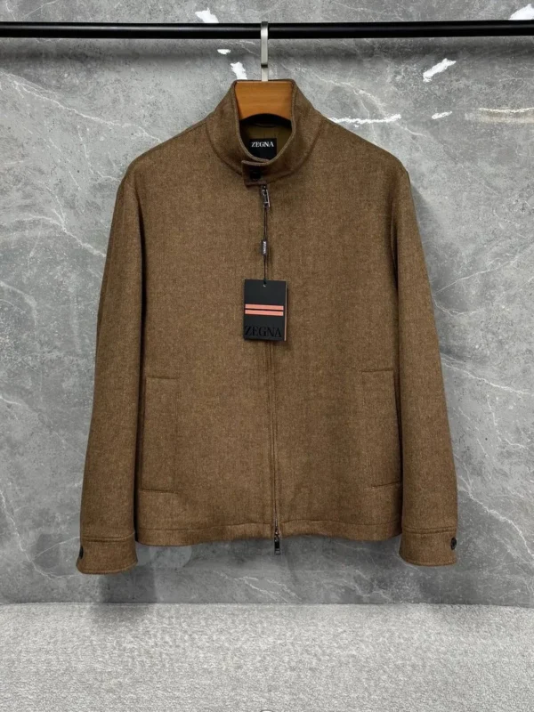 Мужская ветровка Zegna коричневого цвета, артикул 347292