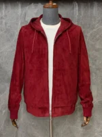 Мужская куртка Brunello Cucinelli бордового цвета, артикул 347308
