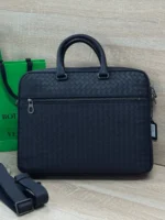 Мужской портфель Bottega Veneta тёмно-синего цвета, артикул 347320