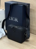 Мужская сумка мессенджер Dior чёрного цвета, артикул 347322