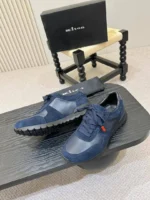 Мужские кроссовки Kiton тёмно-синего цвета, артикул 347332 — фото 5