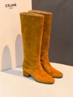 Женские сапоги Celine коричневого цвета, артикул 347339