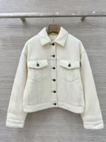Женская куртка Loro Piana белого цвета, артикул 347356
