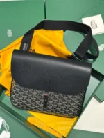 Мужская сумка мессенджер Goyard чёрного цвета, артикул 347382