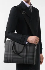 Мужской портфель Burberry серого цвета, артикул 347387 — фото 6