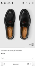 Мужские лоферы Gucci чёрного цвета, артикул 347393 — фото 6