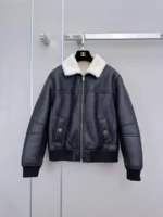 Женская дубленка Chanel чёрного цвета, артикул 347443