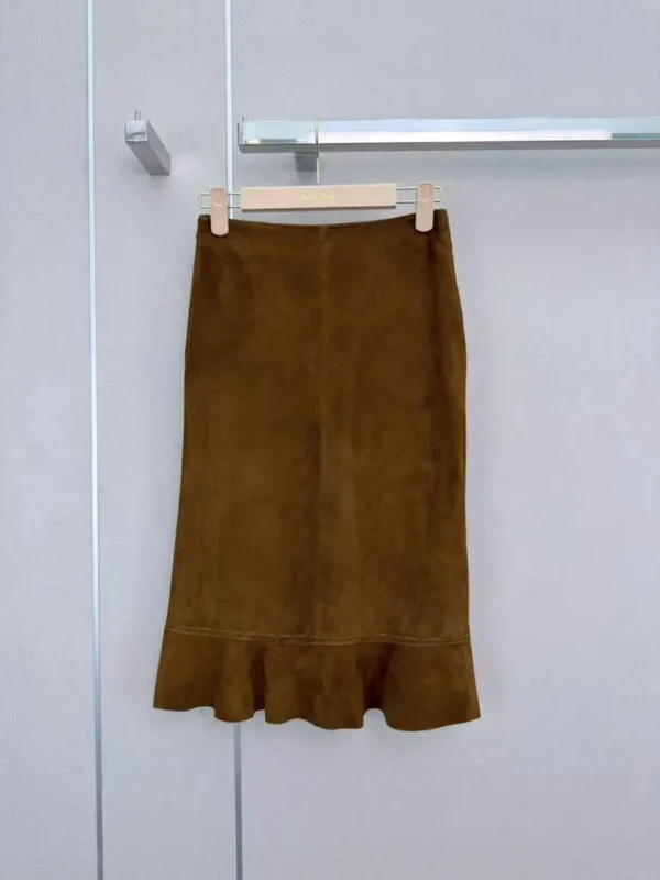 Замшевая юбка MIU MIU — фото 2