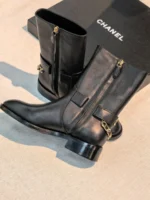 Женские полусапоги Chanel чёрного цвета, артикул 347461 — фото 3