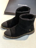 Женские угги Chanel чёрного цвета, артикул 347466