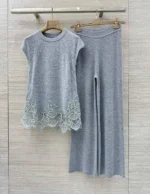 Женский костюм Ermanno Scervino серого цвета, артикул 347485