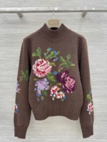 Женский свитер Ralph Lauren коричневого цвета, артикул 347495