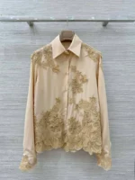 Женская рубашка Ermanno Scervino бежевого цвета, артикул 347505