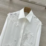 Женская рубашка Ermanno Scervino белого цвета, артикул 347506 — фото 3