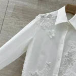Женская рубашка Ermanno Scervino белого цвета, артикул 347506 — фото 5