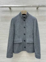 Женское пальто Loro Piana серого цвета, артикул 347512