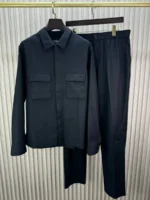 Мужской костюм Zegna чёрного цвета, артикул 347529