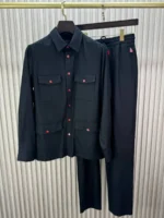 Мужской костюм Kiton чёрного цвета, артикул 347533