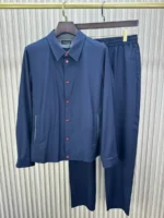 Мужской костюм Kiton тёмно-синего цвета, артикул 347538
