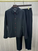 Мужской костюм Kiton чёрного цвета, артикул 347540