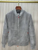 Мужской бомбер Kiton серого цвета, артикул 347559