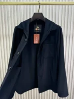 Мужская рубашка Loro Piana чёрного цвета, артикул 347570 — фото 4