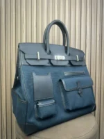 Мужской портфель HERMES HAC Birkin синего цвета, артикул 347580 — фото 3