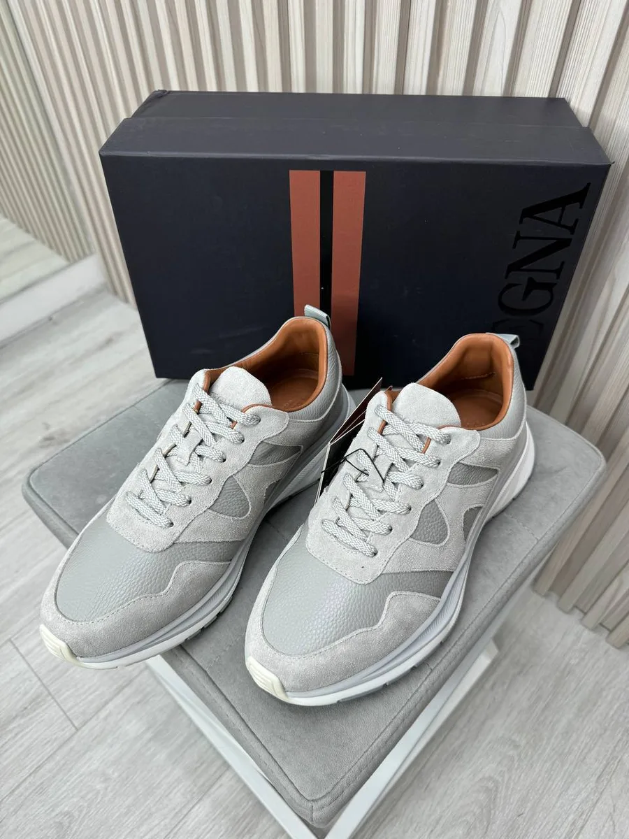 347593_1 Мужские кроссовки Zegna белого цвета, артикул 347593