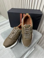 Мужские кроссовки Zegna коричневого цвета, артикул 347595 — фото 3
